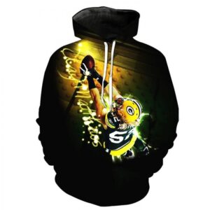 Green Bay Packers Awesome Black Pullover And Zippered Hoodies Custom 3D Green Bay Packers Graphic Printed 3D Hoodie All Over Print Hoodie For Men For Women - 2304967a7af5