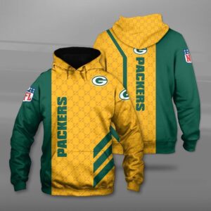 Green Bay Packers Gucci Pattern All Over Print 3D Hoodie Sweatshirt - 58d0bf2be25a