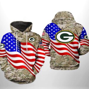Green Bay Packers NFL US Flag Camo Veteran Team 3D Printed Hoodie/Zipper Hoodie - aeff6c6d68bc