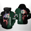 Green Bay Packers NFL US Flag Skull Team 3D Printed Hoodie/Zipper Hoodie - 99547c268e3d