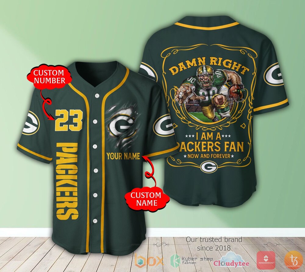 Green Bay Packers Nfl 3D Personalized Baseball Jersey Shirt Green Bay Packers Nfl 3D Personalized Baseball Jersey Shirt