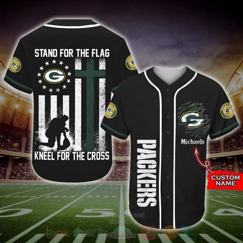 Green Bay Packers Nfl Custom Name Baseball Jersey Green Bay Packers Nfl Custom Name Baseball Jersey