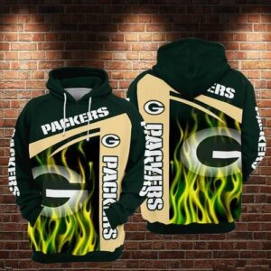 Green Bay Packers Nfl Football Fire Green 3d Hoodie For Men For Women Green Bay Packers All Over Printed Hoodie. Green Bay Packers 3d Full Printing Shirt - 90affb7d74c5
