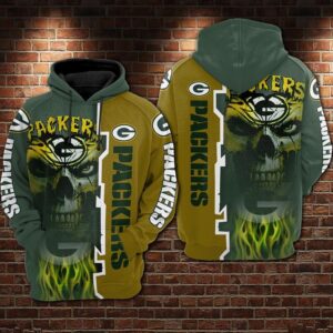 Green Bay Packers Nfl Football Skull Smoke 3D Hoodie Sweatshirt For Fans Men Women Green Bay Packers All Over Printed Hoodie. Green Bay Packers 3D Full Printing Shirt - bdaceef402e3