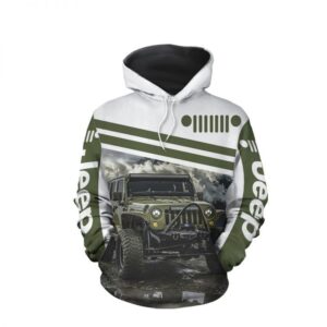 Green Jeep 3D Hoodie All Over Printed Hoodie - f1255bda4f11