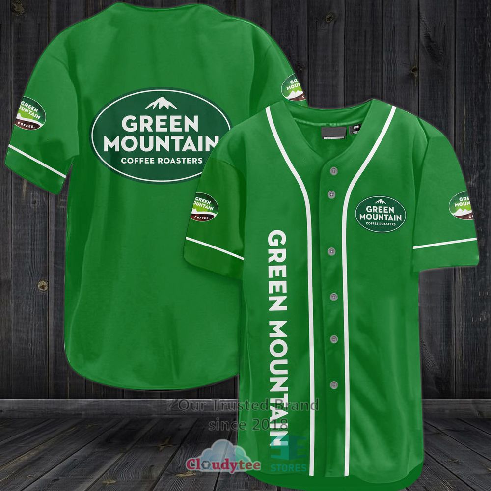 Green Mountain Coffee Roasters Baseball Jersey Shirt Green Mountain Coffee Roasters Baseball Jersey Shirt