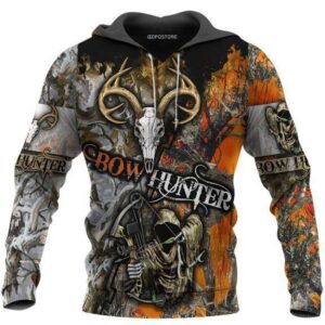 Grim Reaper Bow Hunter Camo 3D Hoodie For Men For Women All Over Printed Hoodie - e4a8997541ee