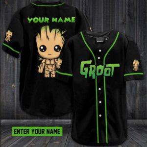 Groot Custom Name Baseball Jersey