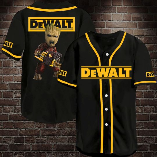 Groot Dewalt Chainsaw Baseball Jersey Shirt Groot Dewalt Chainsaw Baseball Jersey Shirt