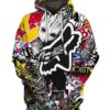 Groot Fox Racing Pullover And Zippered Hoodies Custom 3D Graphic Printed 3D Hoodie All Over Print Hoodie For Men For Women - 7a415ed0ab8c