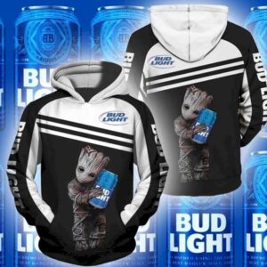 Groot Hug Bud Light Pullover And Zippered Hoodies Custom 3D Graphic Printed 3D Hoodie All Over Print Hoodie For Men For Women - 6311762322be