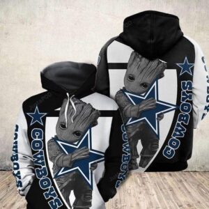 Groot Hug Dallas Cowboys Nfl Fan Pullover And Zippered Hoodies Custom 3d Dallas Cowboys Graphic Printed 3d Hoodie All Over Print Hoodie For Men For Women - ab885da5f8e2