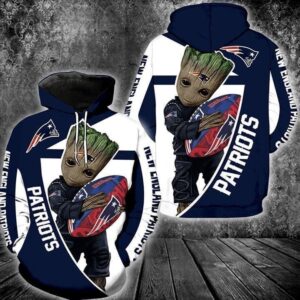 Groot Hugs New England Patriots Pullover And Zippered Hoodies Custom 3D Graphic Printed 3D Hoodie All Over Print Hoodie Sweatshirt For Fans Men Women - b1ff9fda8a65
