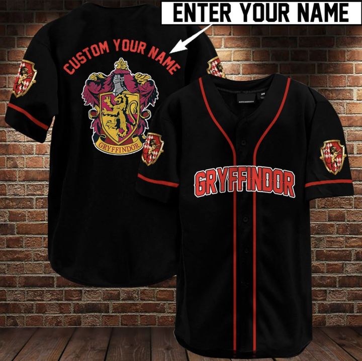 Gryffindor Custom Name Baseball Jersey Gryffindor Custom Name Baseball Jersey