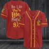 Gryffindor Harry Potter Run Like You’Re Late For Platform Yellow Baseball Jersey