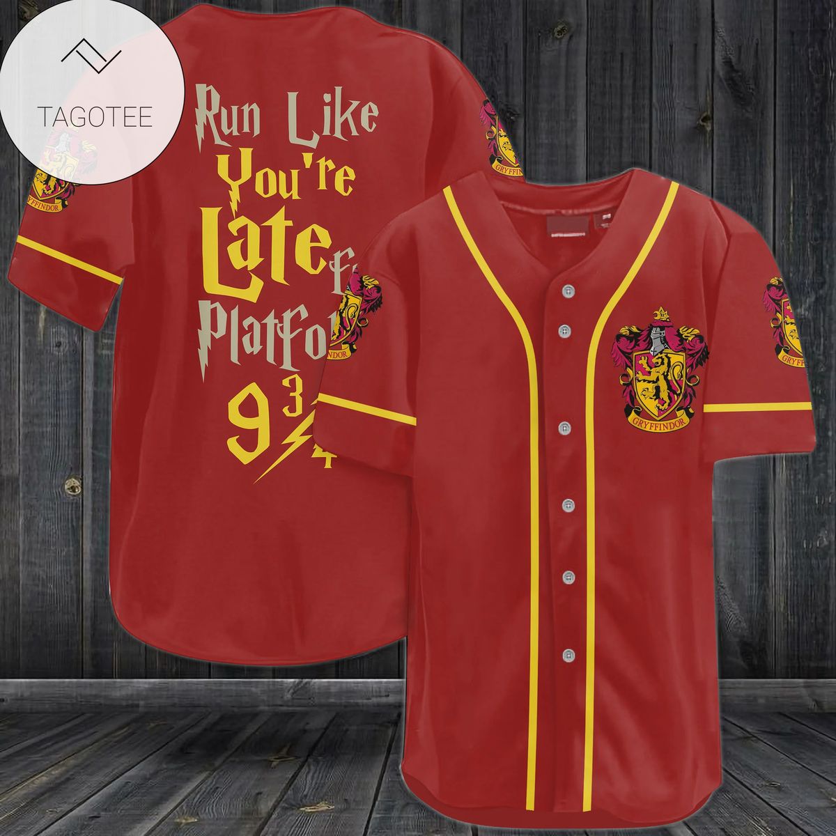 Gryffindor Run Like You’Re Late For The Hogwarts Express Platform 9 3/4 Baseball Jersey Shirt Gryffindor Run Like You’Re Late For The Hogwarts Express Platform 9 3/4 Baseball Jersey Shirt