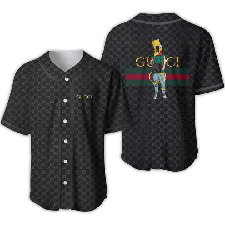Gucci Bart Simpson Baseball Jersey Gucci Bart Simpson Baseball Jersey