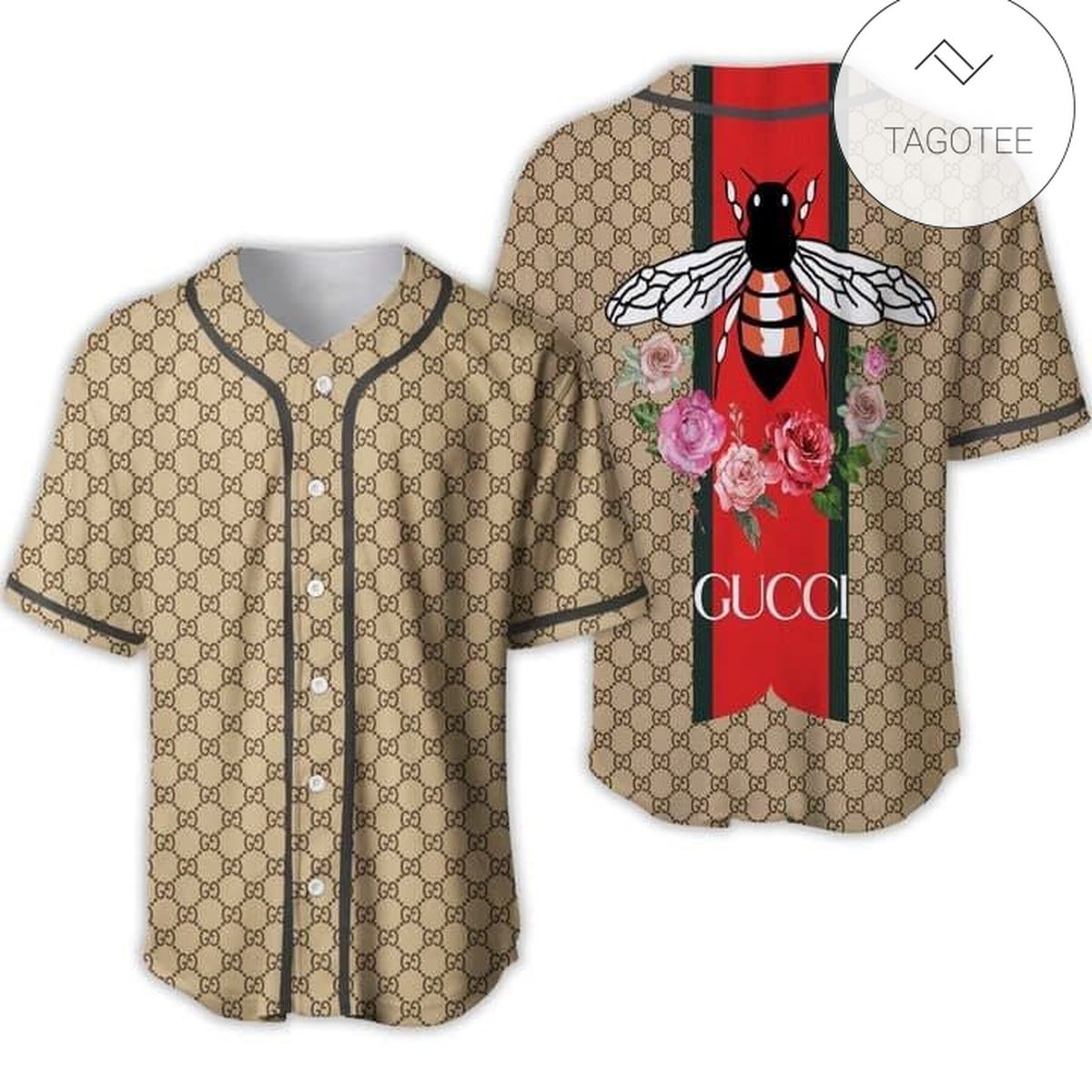 Gucci Bee Baseball Jersey Shirt Tagotee Gucci Bee Baseball Jersey Shirt Tagotee