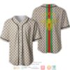 Gucci Bee Red Green Line Hive Pattern Baseball Jersey