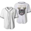 Gucci Black Cat White Baseball Jersey