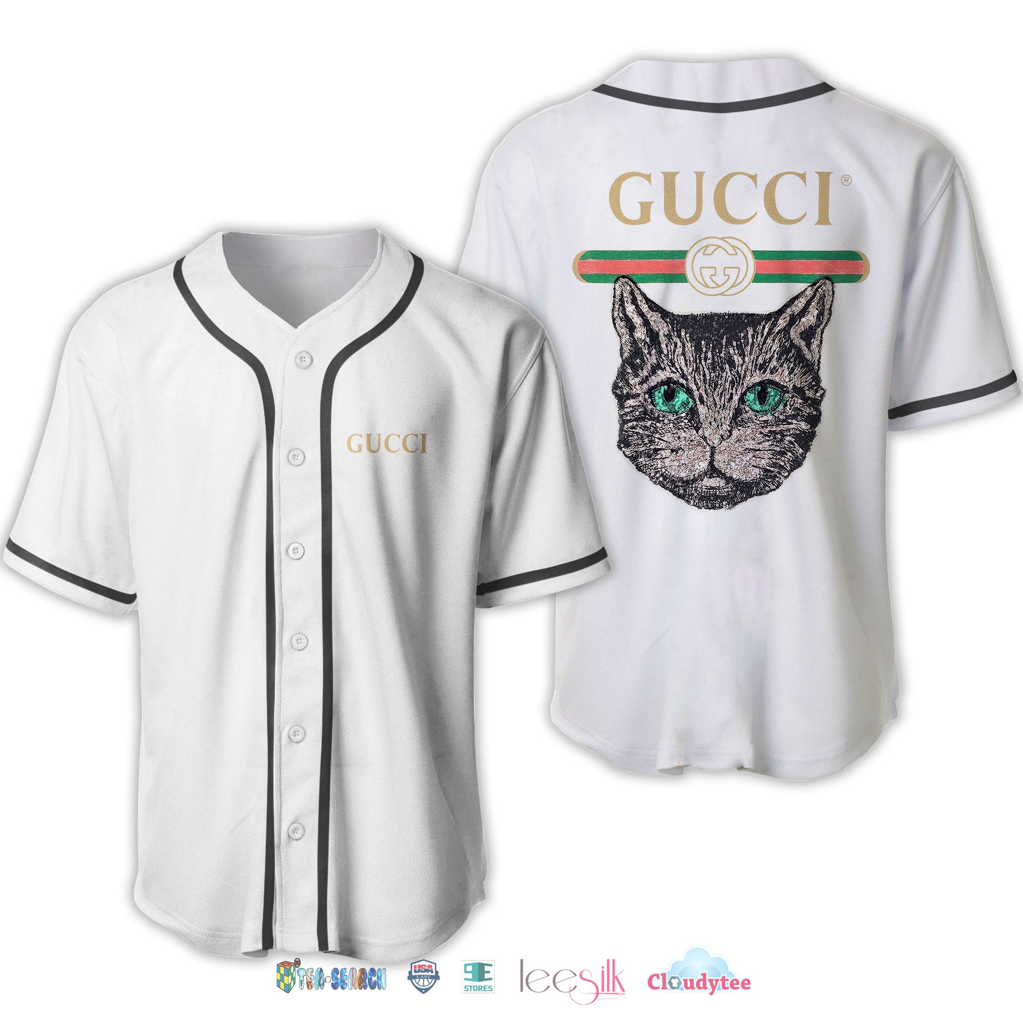 Gucci Cat Baseball Jersey Shirt Gucci Cat Baseball Jersey Shirt