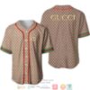 Gucci Hive Pattern Gold Logo Baseball Jersey