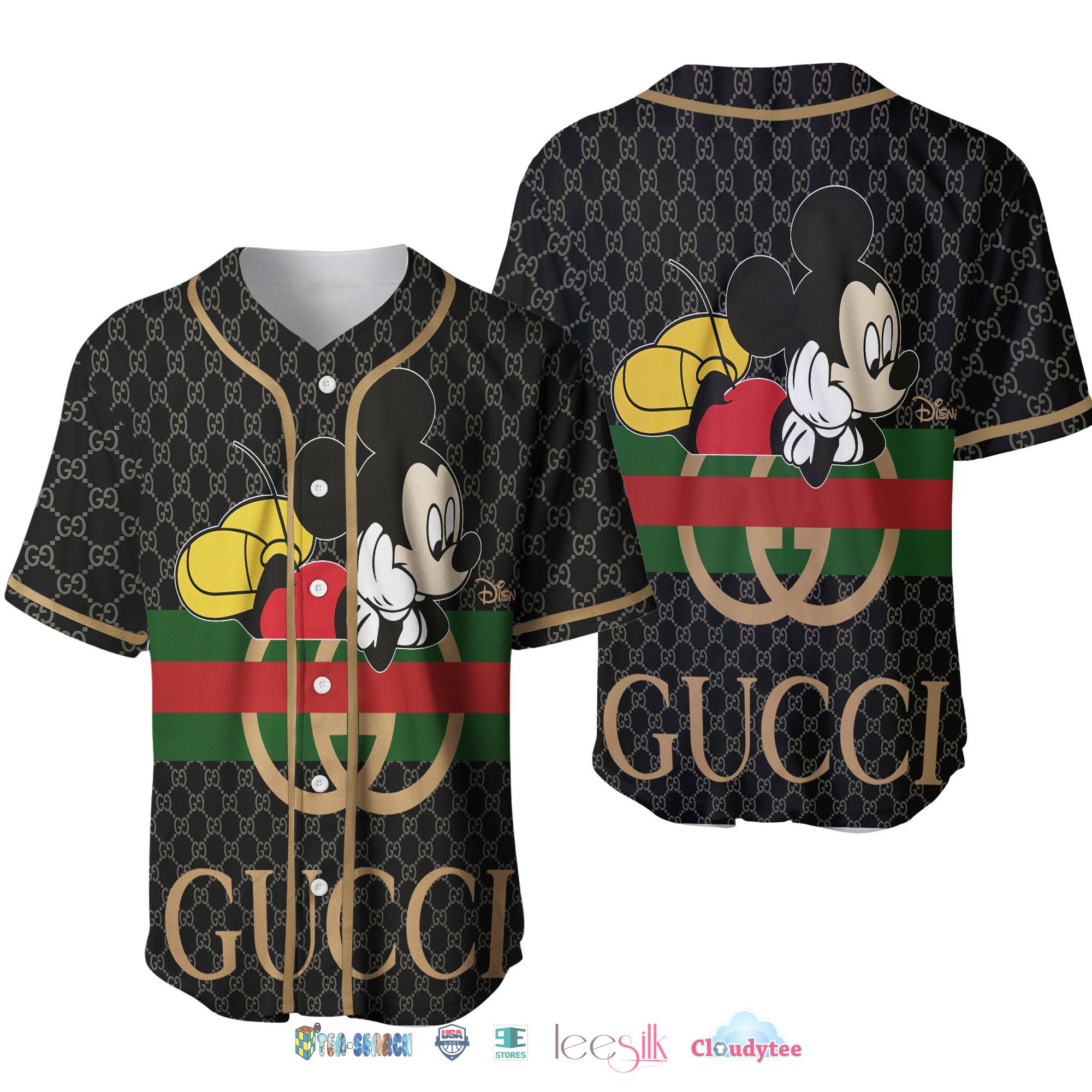 Gucci Mickey Mouse Baseball Jersey Shirt Gucci Mickey Mouse Baseball Jersey Shirt