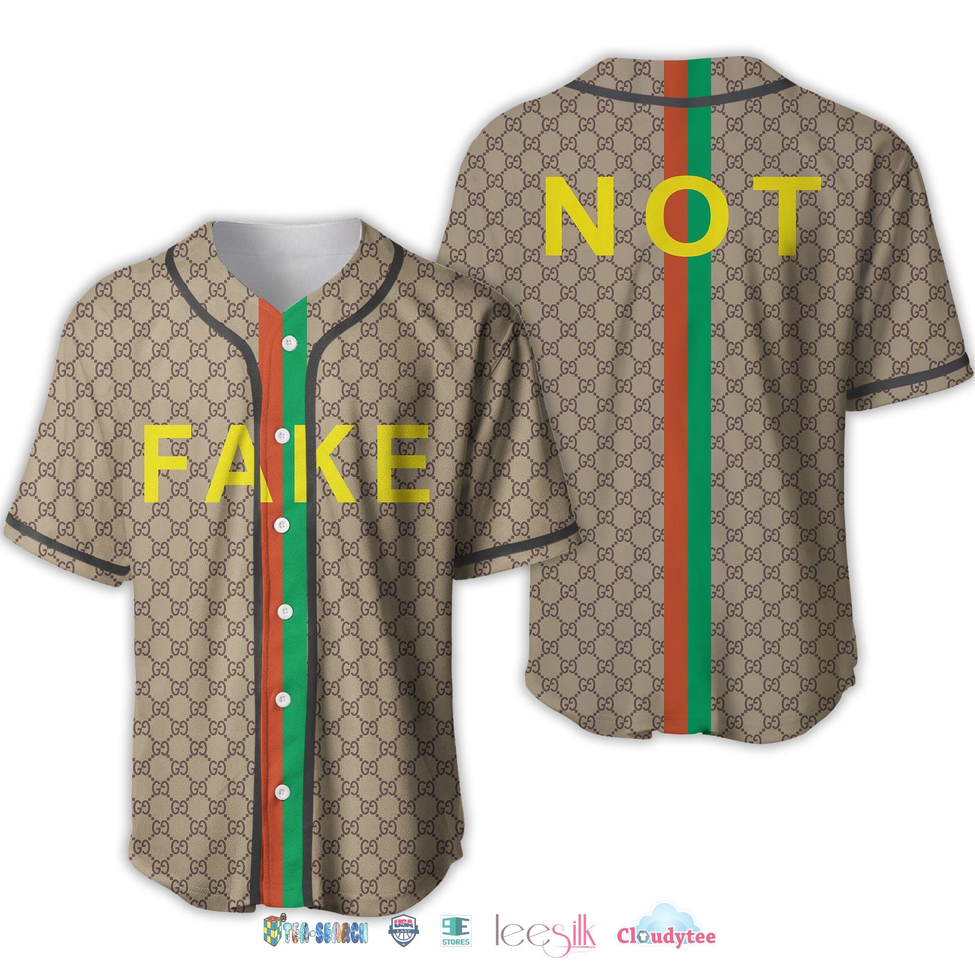 Gucci Not Fake 3D Baseball Jersey Shirt Gucci Not Fake 3D Baseball Jersey Shirt