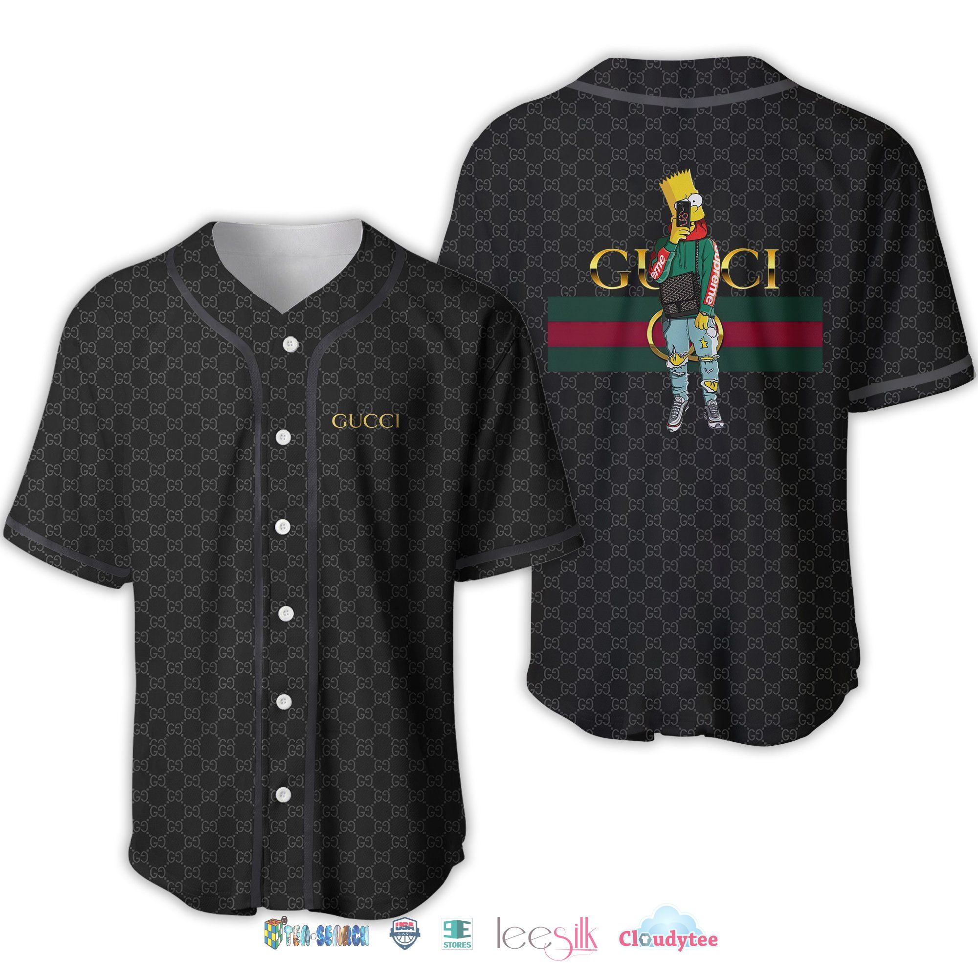 Gucci The Simpsons Baseball Jersey Shirt Gucci The Simpsons Baseball Jersey Shirt