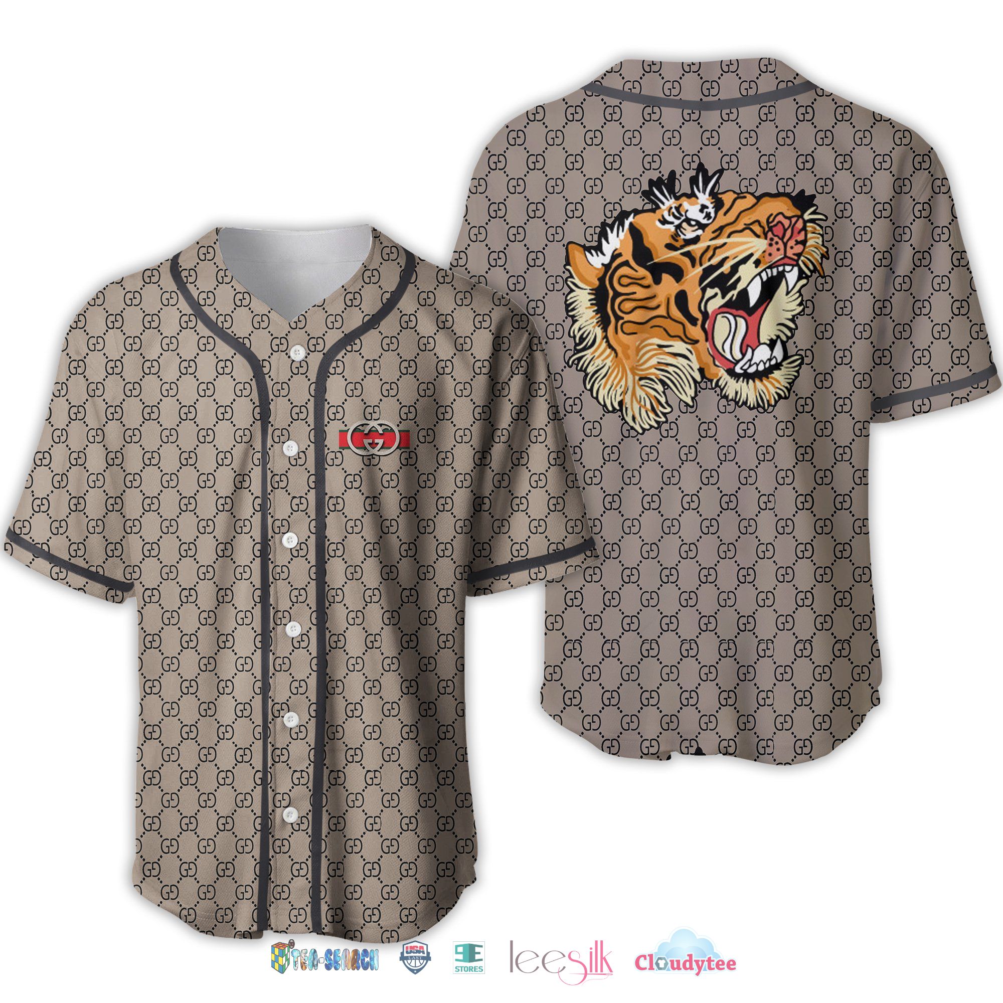Gucci Tiger Head Baseball Jersey Shirt Gucci Tiger Head Baseball Jersey Shirt