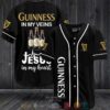Guinness In My Veins Jesus In My Heart Black Baseball Jersey