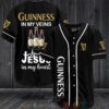 Guinness In My Veins Jesus In My Heart Black Baseball Jersey
