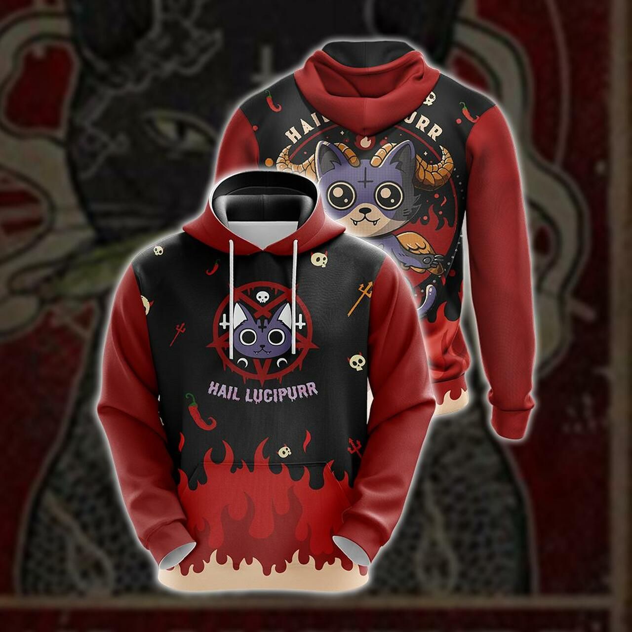 Hail Lucipurr Cat Unisex 3D Hoodie All Over Print Hoodie2500 - 677b48da4bf9 Hail Lucipurr Cat Unisex 3D Hoodie All Over Print Hoodie2500 - 677b48da4bf9