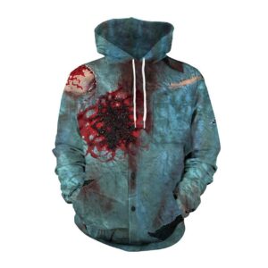 Halloween Blood Shoot Print 3D Printed Hoodie/Zipper Hoodie - a3bf8c1cbffb