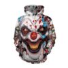 Halloween Clown Face Print 3D Printed Hoodie/Zipper Hoodie - f01ac7ba00b1