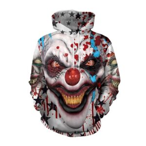 Halloween Clown Face Print 3D Printed Hoodie/Zipper Hoodie - f01ac7ba00b1