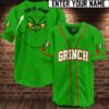 Halloween Grinch Custom Name Baseball Jersey Shirt