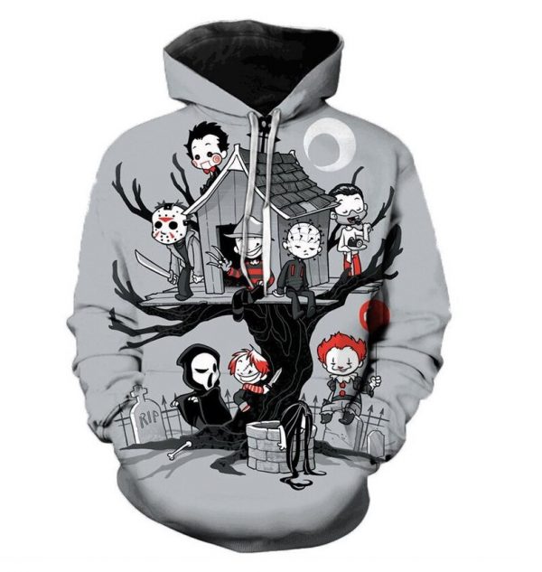 Halloween Horror Characters Cartoon Art 3D Printed Hoodie/Zipper Hoodie - b1d743a44ab3 Halloween Horror Characters Cartoon Art 3D Printed Hoodie/Zipper Hoodie - b1d743a44ab3