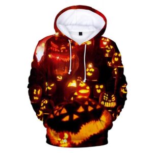 Halloween Jack O Lantern Pumpkin Lantern Polyester 3D Printed Hoodie/Zipper Hoodie - dd9556d1c0d4