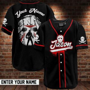 Halloween Jason Vooheers Custom Name Baseball Jersey Shirt