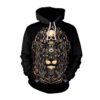 Halloween Lion And Skull Print 3D Printed Hoodie/Zipper Hoodie - e8f7f582e3e9