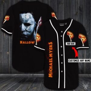 Halloween Michael Myers Custom Name Baseball Jersey Shirt