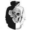 Halloween Skull And Rose 3D Printed Hoodie/Zipper Hoodie - 8c447b351a6d
