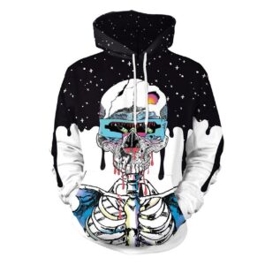 Halloween Skull And Skeleton 3D Printed Hoodie/Zipper Hoodie - 177dd3a1e77b