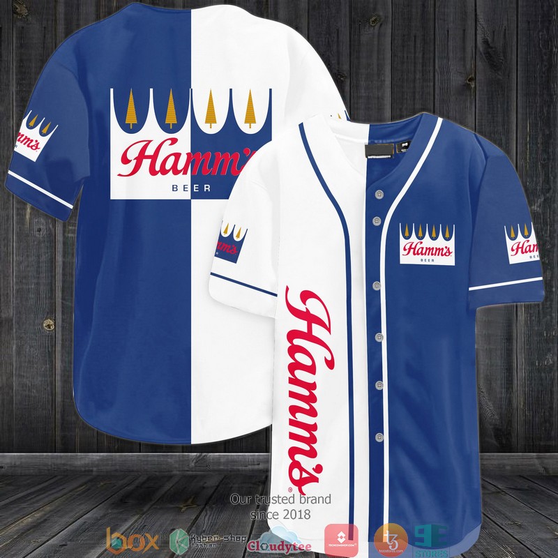 Hamm’S Beer Blue Baseball Jersey Hamm’S Beer Blue Baseball Jersey