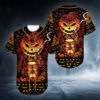 Happy Halloween Pumpkin Skull Baseball Jersey