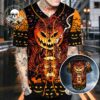 Happy Halloween Pumpkin Skull Baseball Jersey