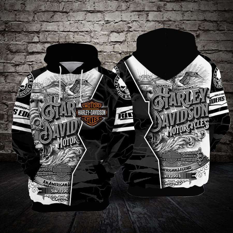 Harley Davidson 3D Printed Hoodie/Zipper Hoodie - e07444691672 Harley Davidson 3D Printed Hoodie/Zipper Hoodie - e07444691672