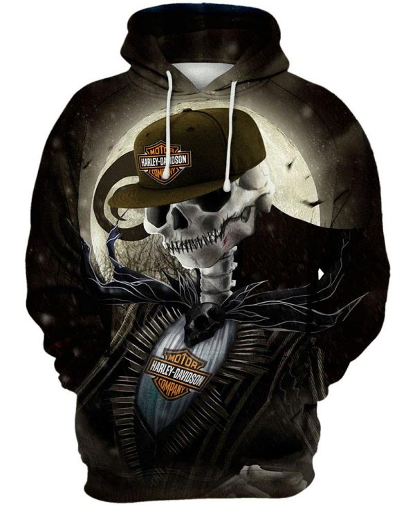 Harley Davidson Motorcycles Jack Skellington 3D Printed Hoodie/Zipper Hoodie - 3510144099ac Harley Davidson Motorcycles Jack Skellington 3D Printed Hoodie/Zipper Hoodie - 3510144099ac