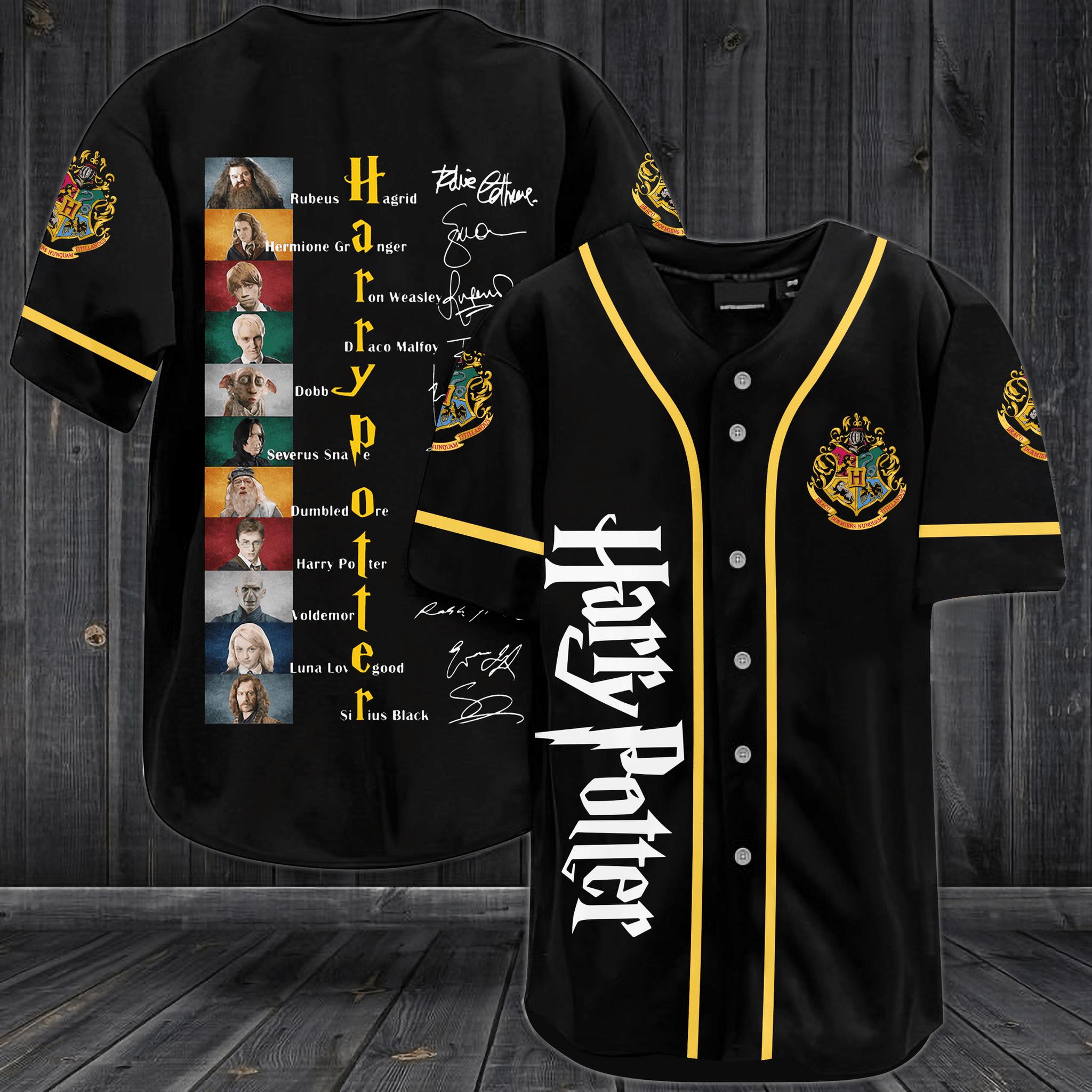 Harry Potter Characters Signature Baseball Jersey Harry Potter Characters Signature Baseball Jersey
